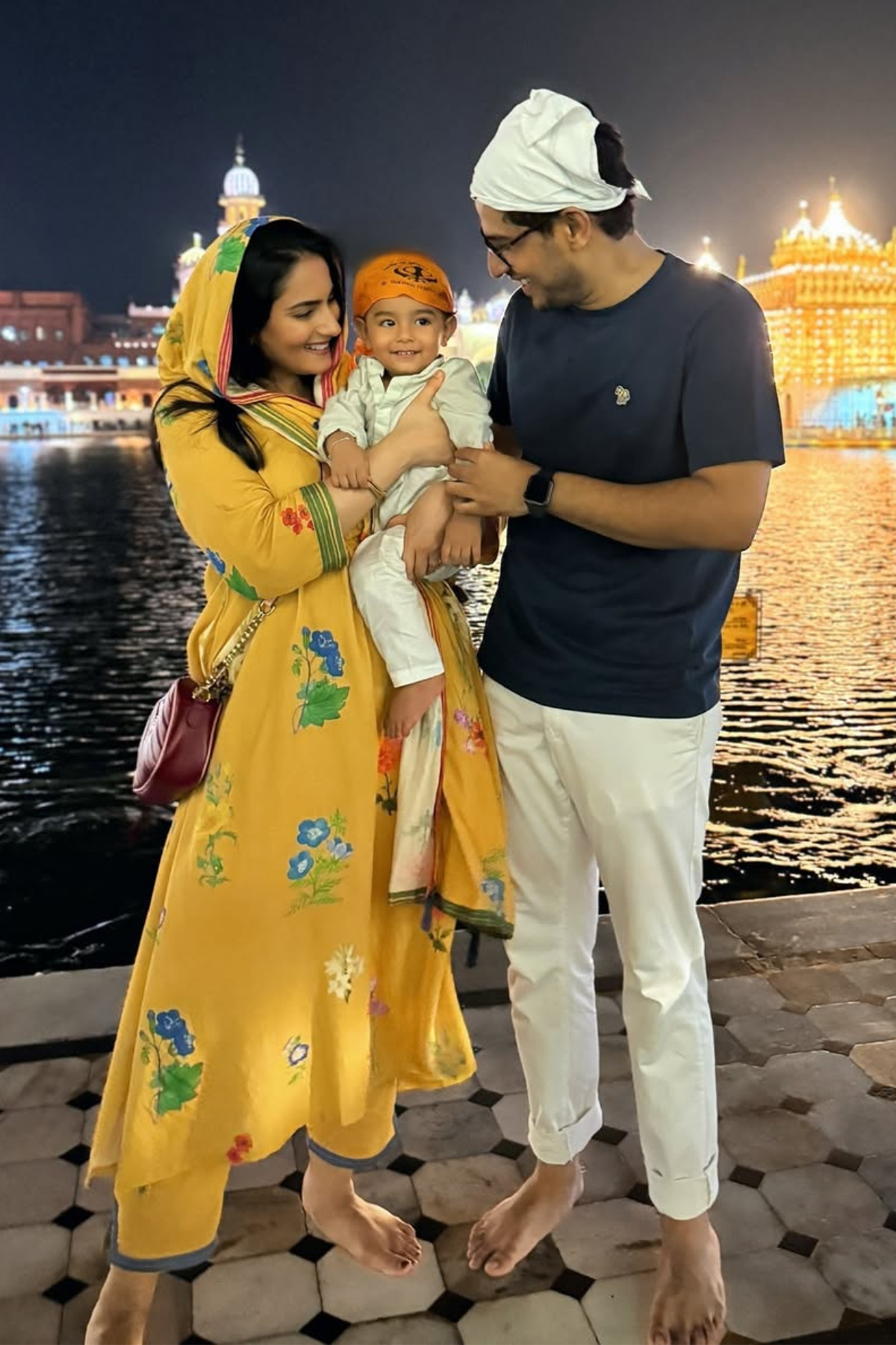 Surbhi Sethi in Marigold Kurta Set